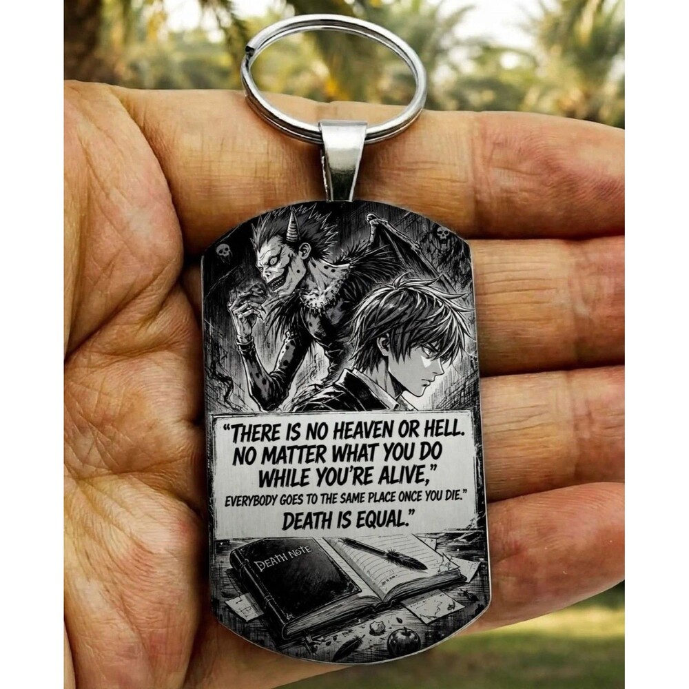 Death Note Japan Horror Stainless Keychain Art Scary Anime Thrill Cartoon Comic